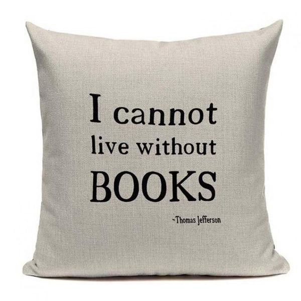 Modern Minimalist Book Pillow Case