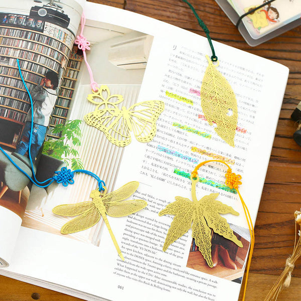 Vintage Gold Metal Bookmark